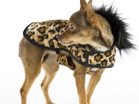 Soft faux leopard fur posh puppy coat